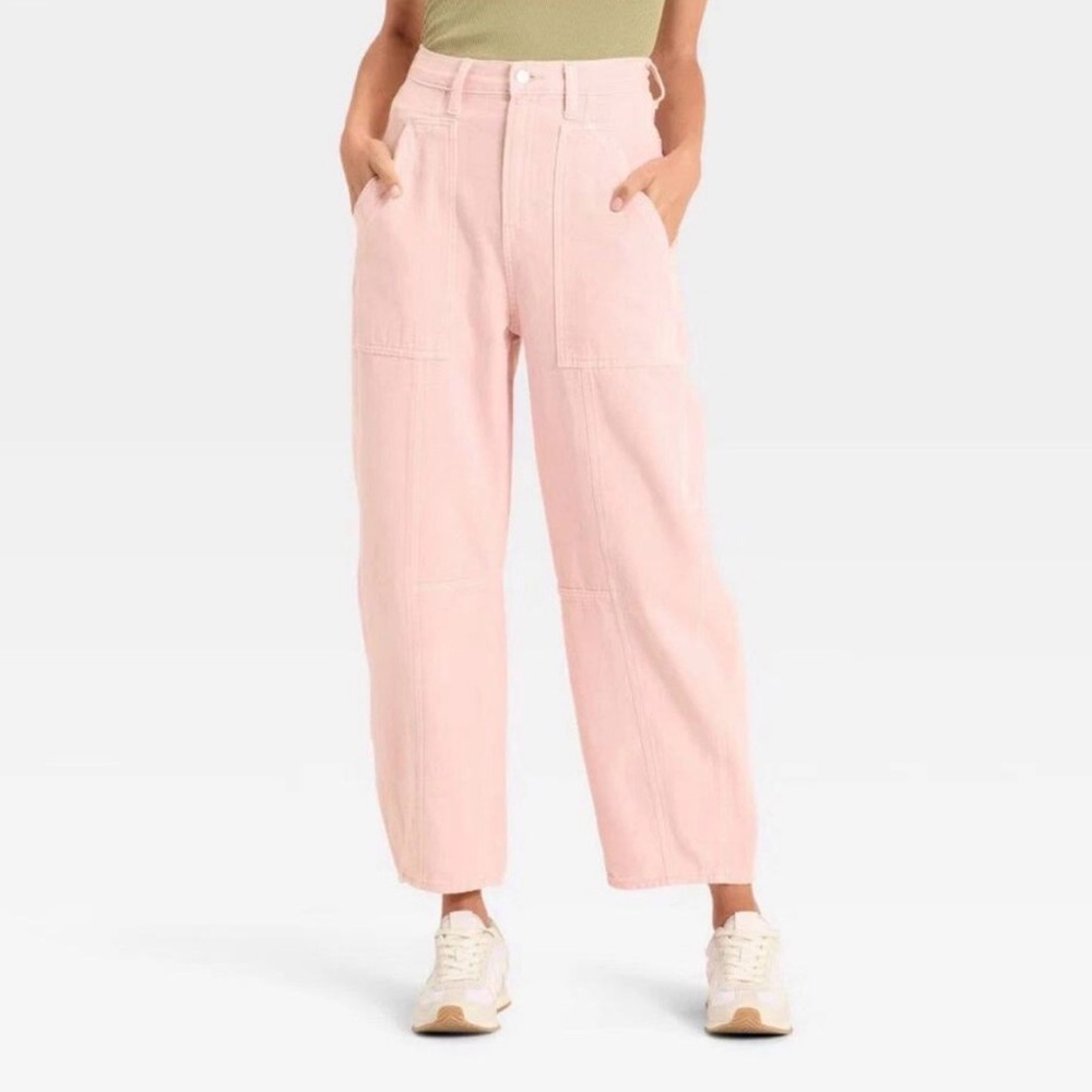 High-Rise Utility Barrel Jeans from Universal Thread - Size 8